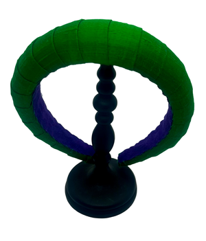 Melanie Croissant Headband Dupion Evergreen