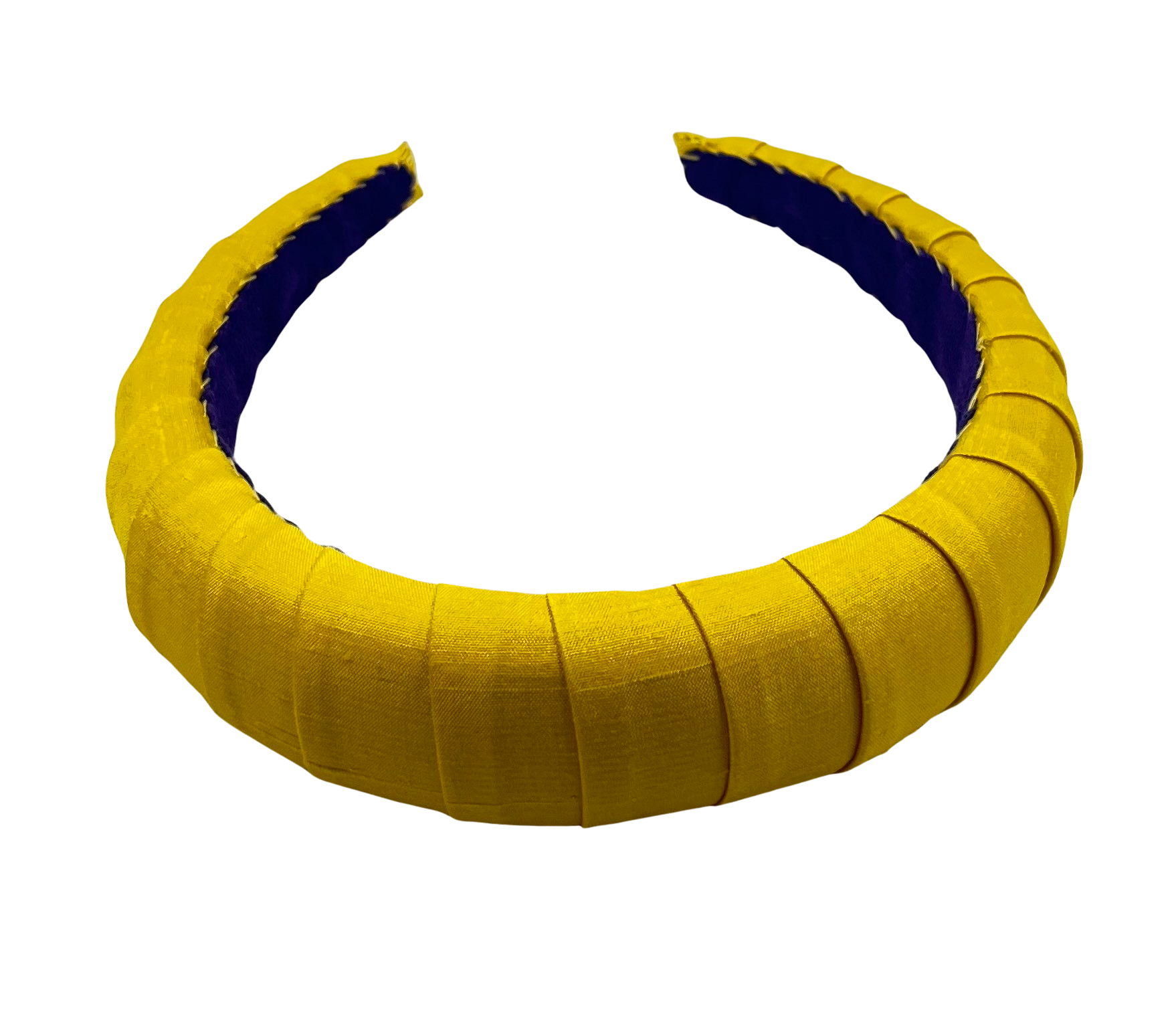 Melanie Croissant Headband Dupion Sunglow Yellow