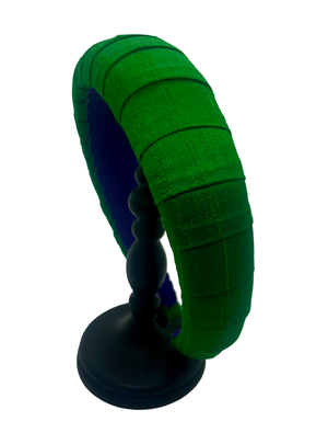 Melanie Croissant Headband Dupion Evergreen