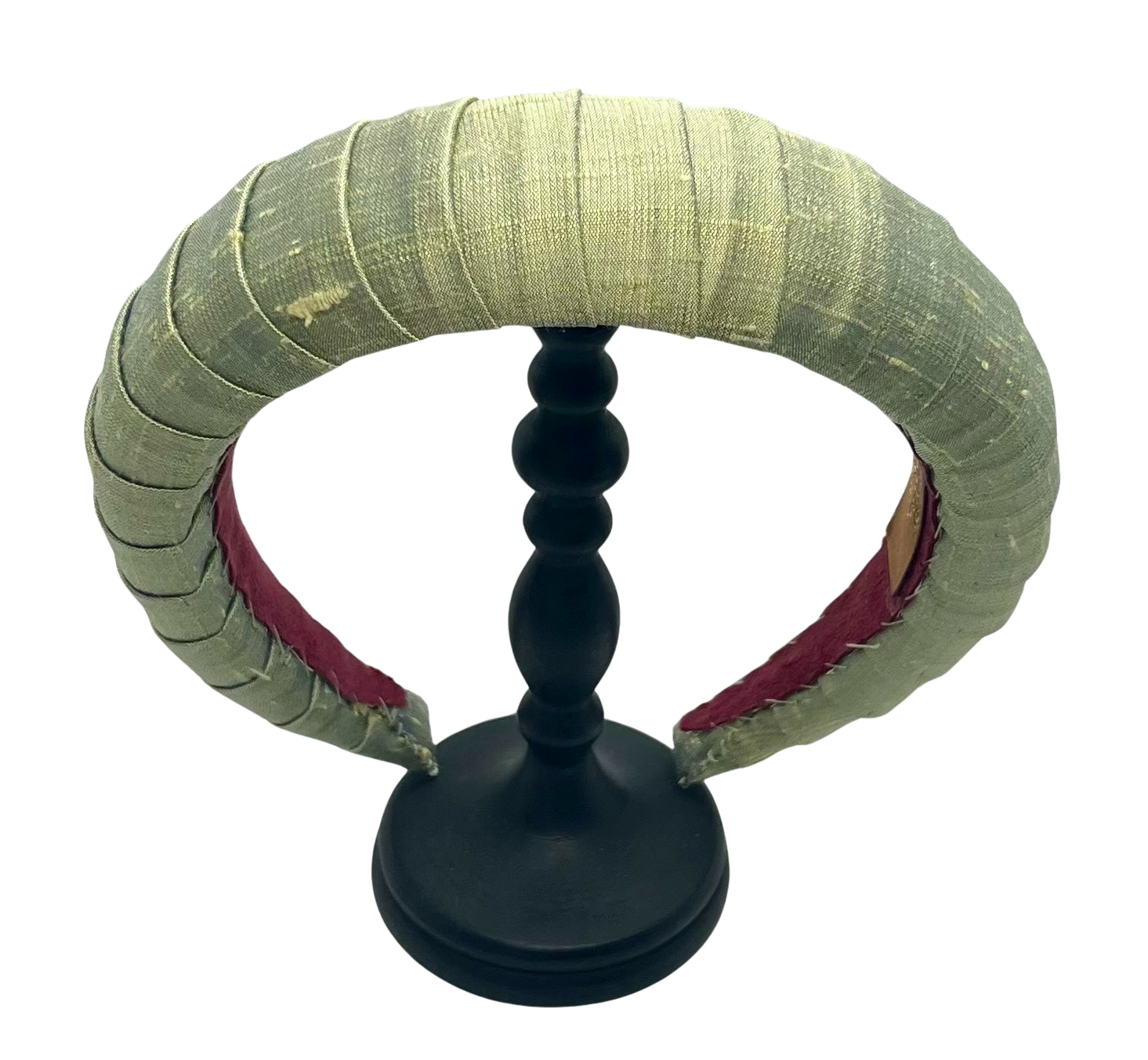 Melanie Croissant Headband Dupion Pistachio Green