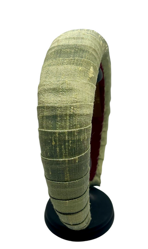 Melanie Croissant Headband Dupion Pistachio Green