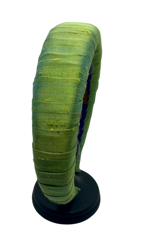 Melanie Croissant Headband Dupion Avocado Green