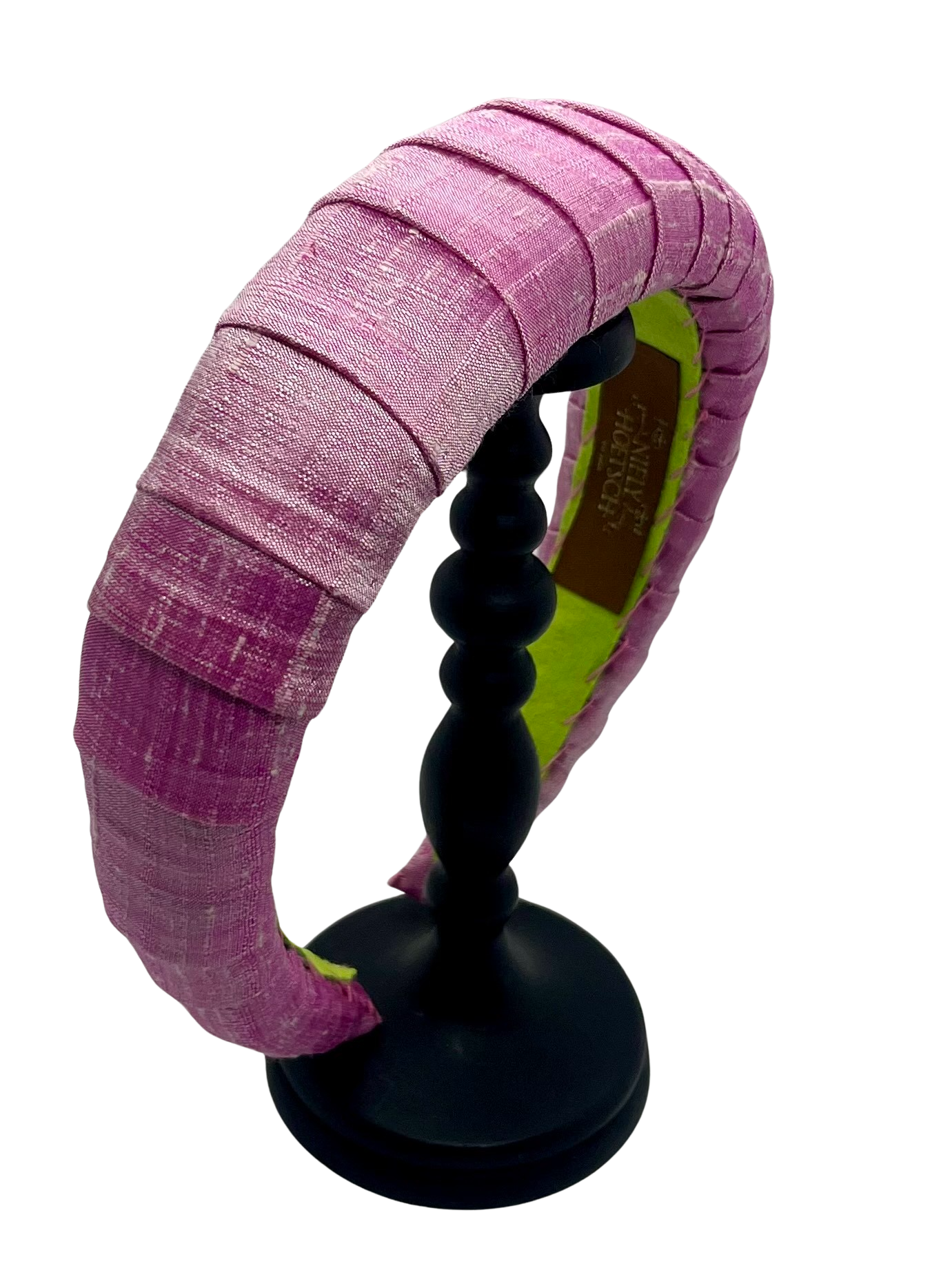 Melanie Croissant Headband Dupion Morning Glory Pink