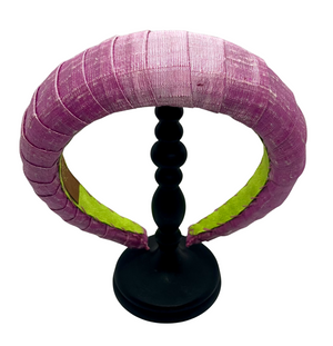 Melanie Croissant Headband Dupion Morning Glory Pink