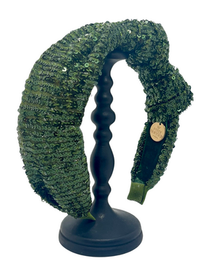 Emmie Flicker Knot Headband Emerald