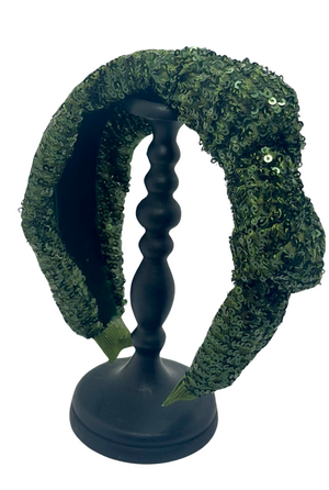 Emmie Flicker Knot Headband Emerald