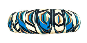 Merriwether Croissant Headband Geo Black+Blue+Cream