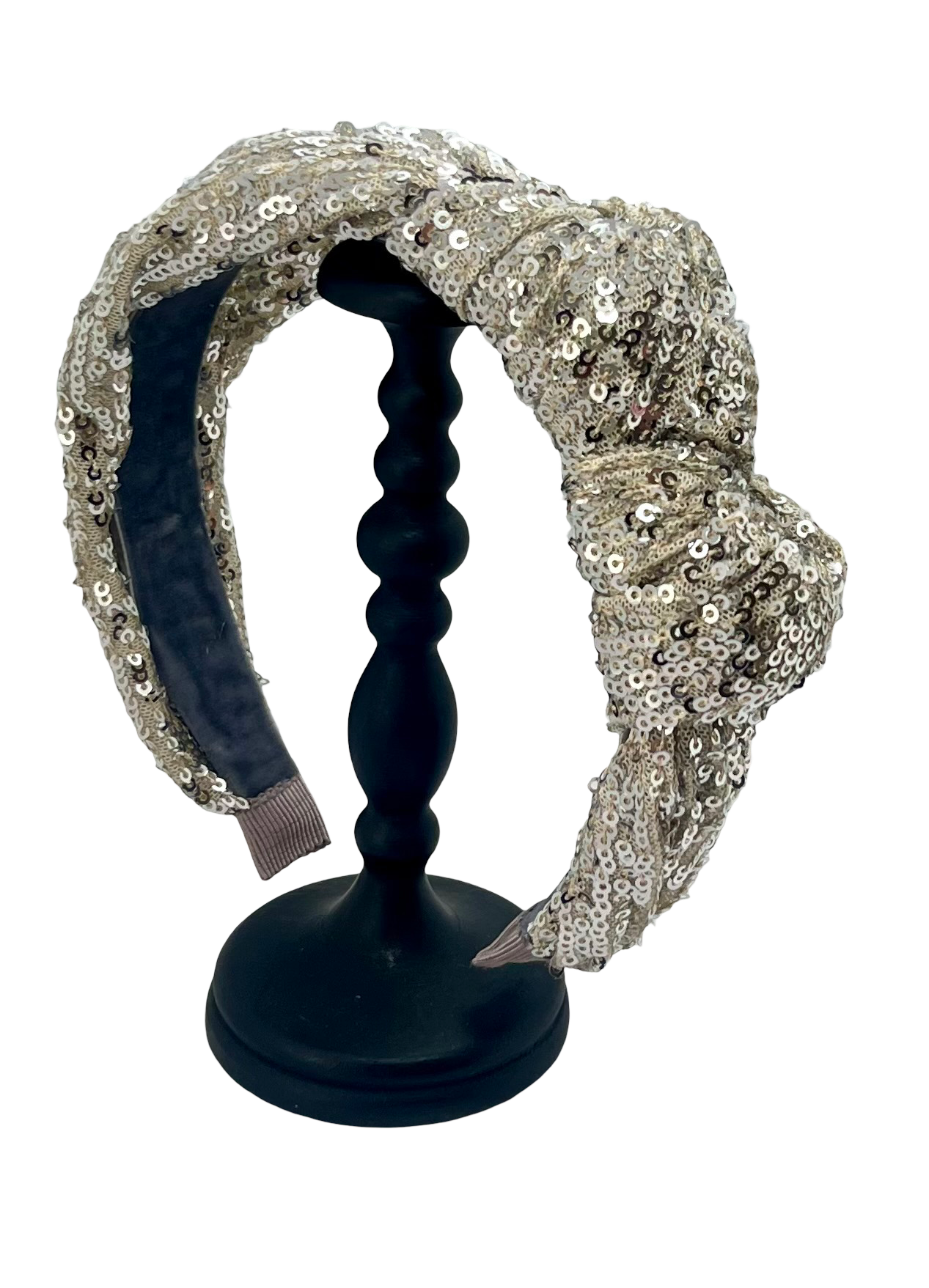 Emmie Flicker Knot Headband Silver Latte