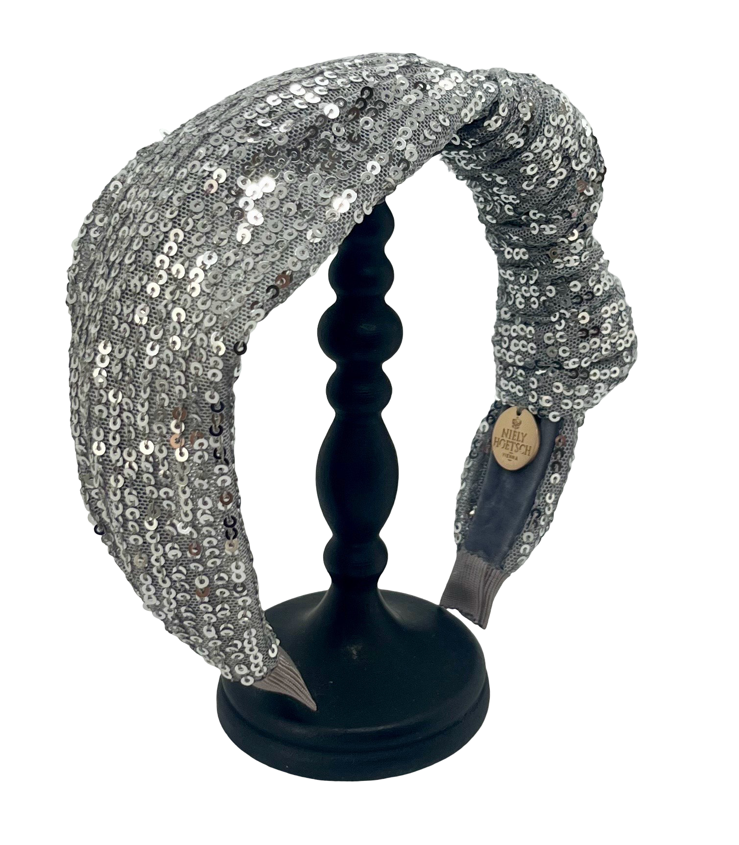 Emmie Flicker Knot Headband Silver Soft