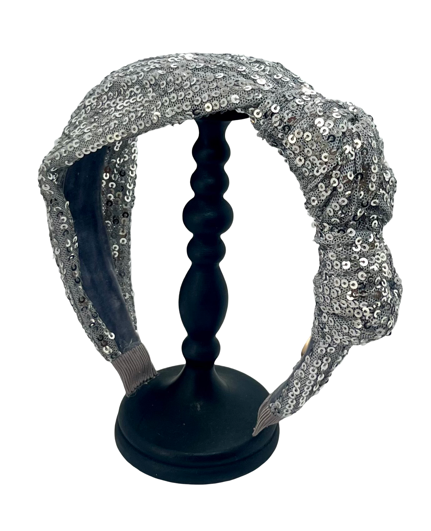Emmie Flicker Knot Headband Silver Soft