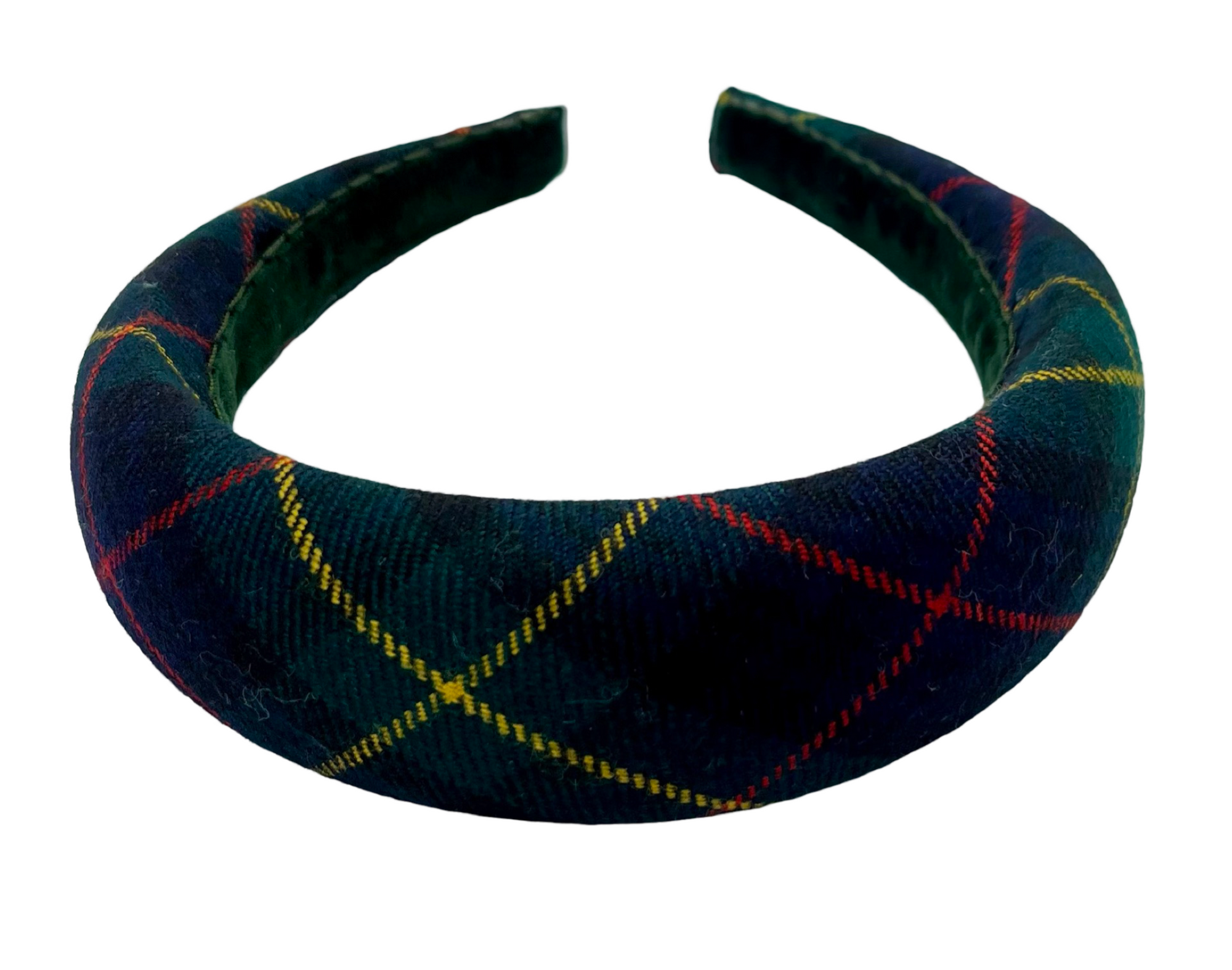 Suellen Padded Headband Plaid Green