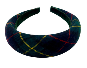 Suellen Padded Headband Plaid Green
