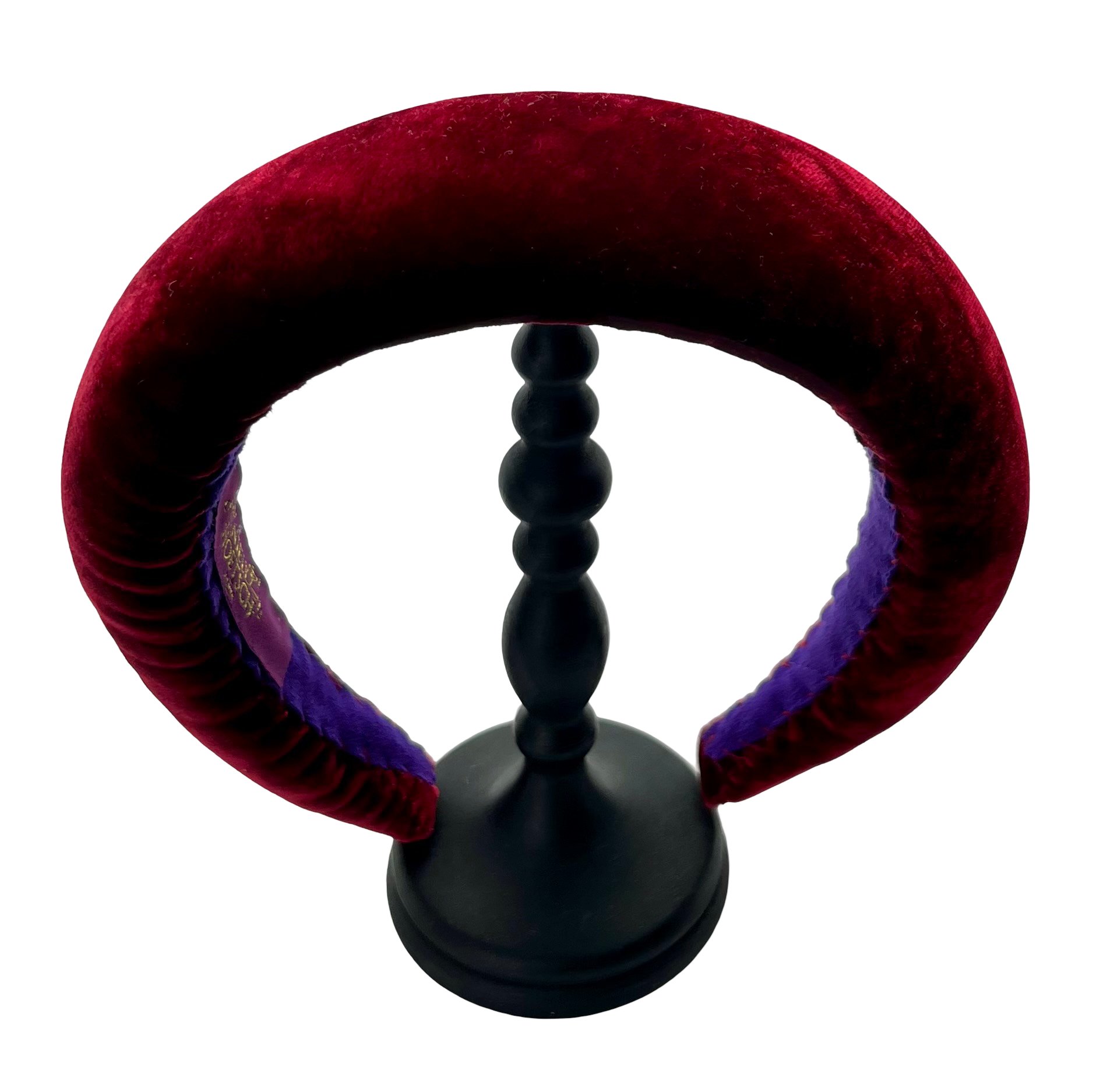 Scarlett Padded Headband Silk Velvet Bordeaux