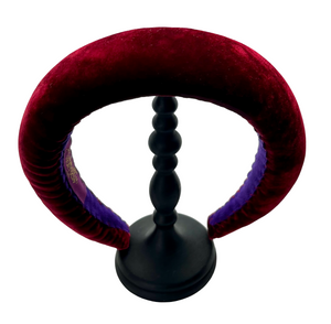 Scarlett Padded Headband Silk Velvet Bordeaux