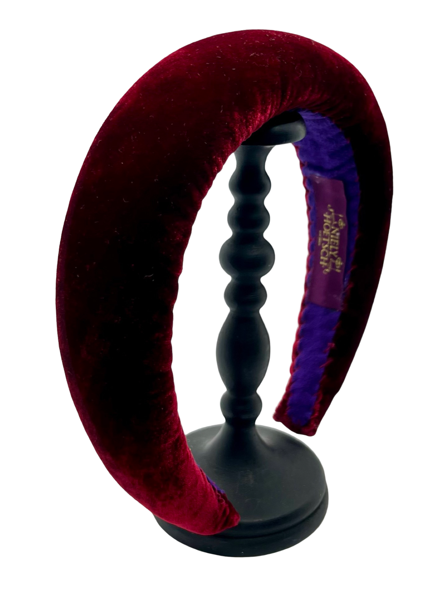 Scarlett Padded Headband Silk Velvet Bordeaux