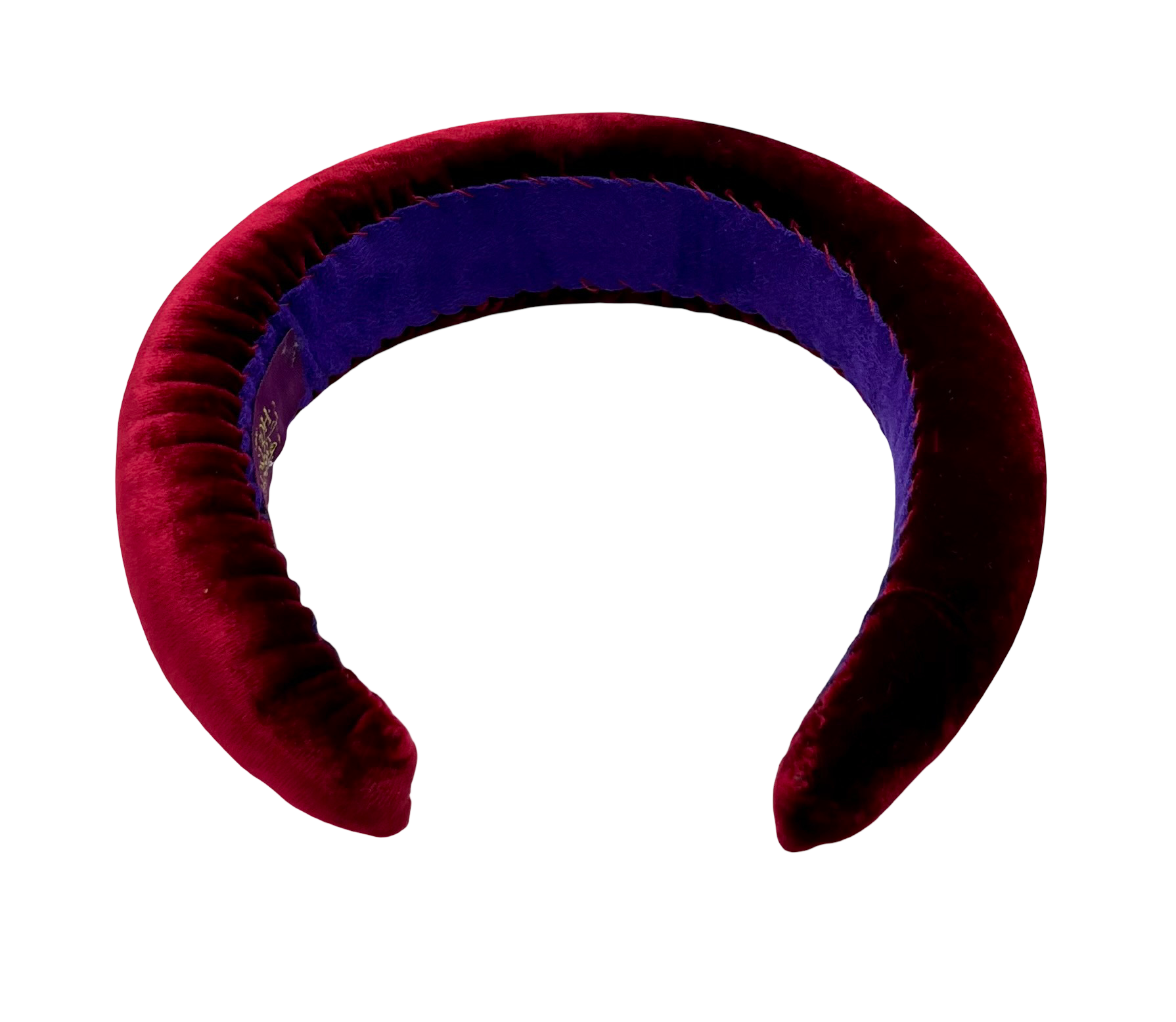 Scarlett Padded Headband Silk Velvet Bordeaux