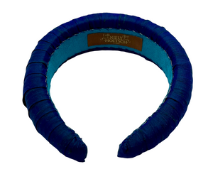Melanie Croissant Headband Dupion Stratos Blue