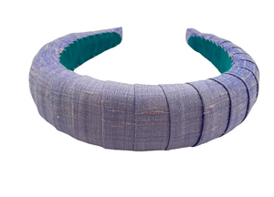 Melanie Croissant Headband Dupion Serenity Lavender