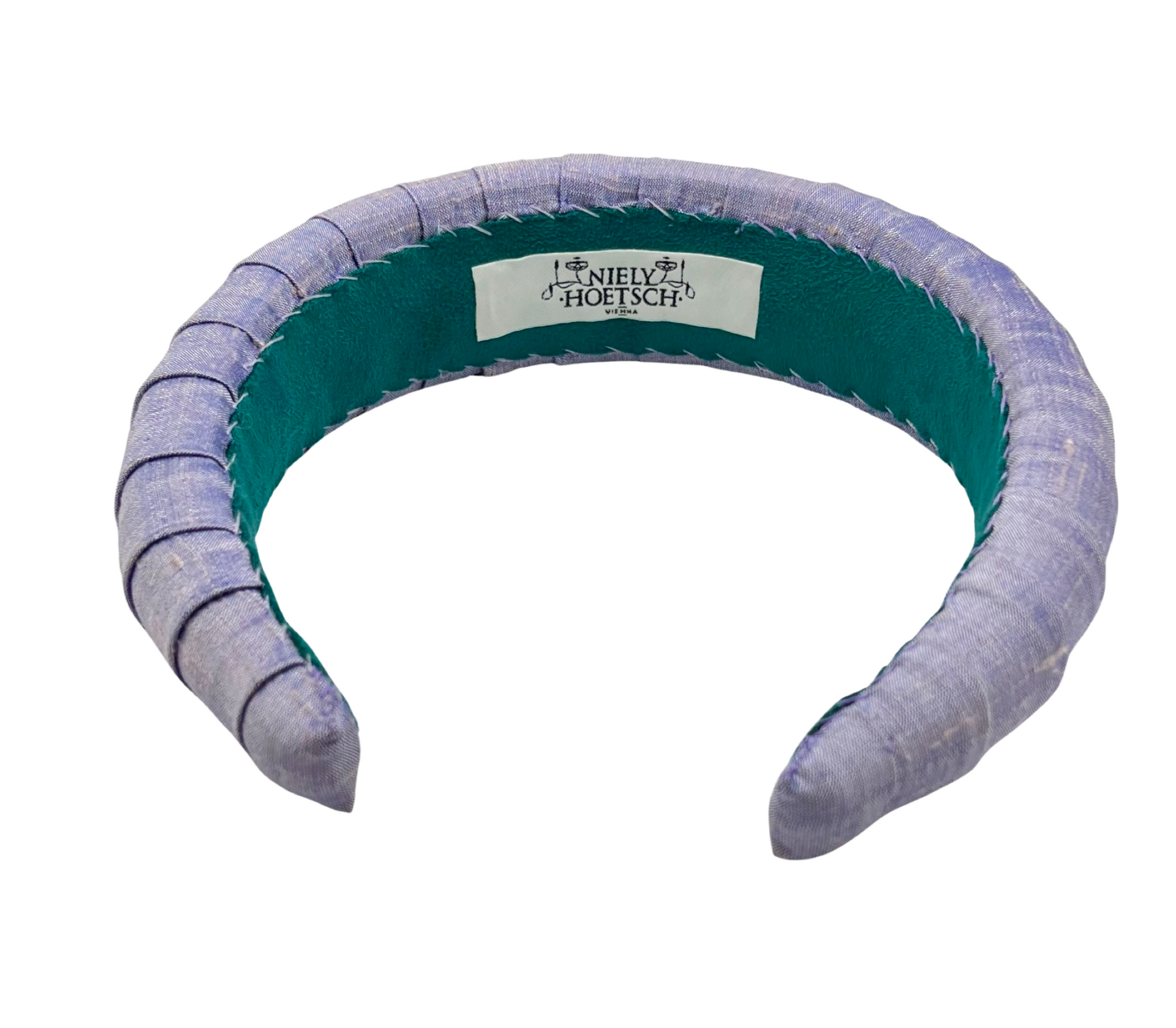 Melanie Croissant Headband Dupion Serenity Lavender