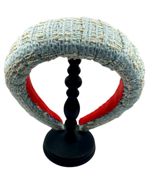 Prissy Croissant Headband Glitz Blue