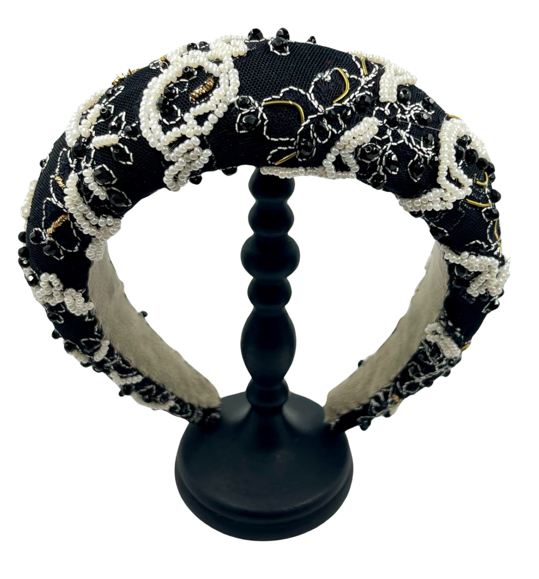 Violetta Headband embroidered black