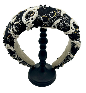 Violetta Headband embroidered black