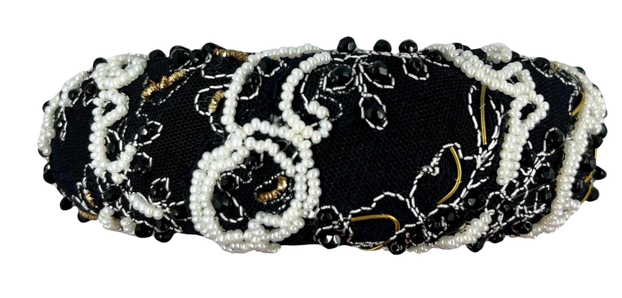 Violetta Headband embroidered black