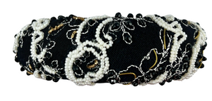 Violetta Headband embroidered black