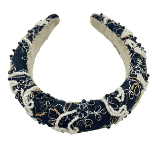 Violetta Headband embroidered black