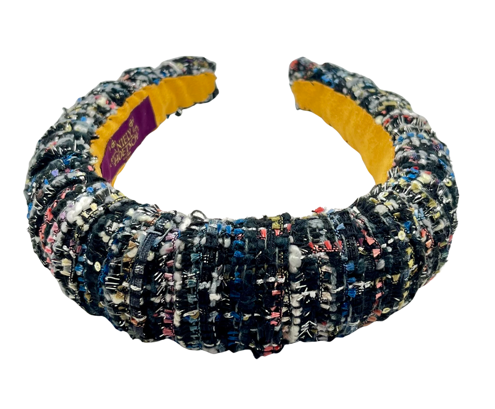 Ellen Croissant Headband Bouclè Black Blue Red