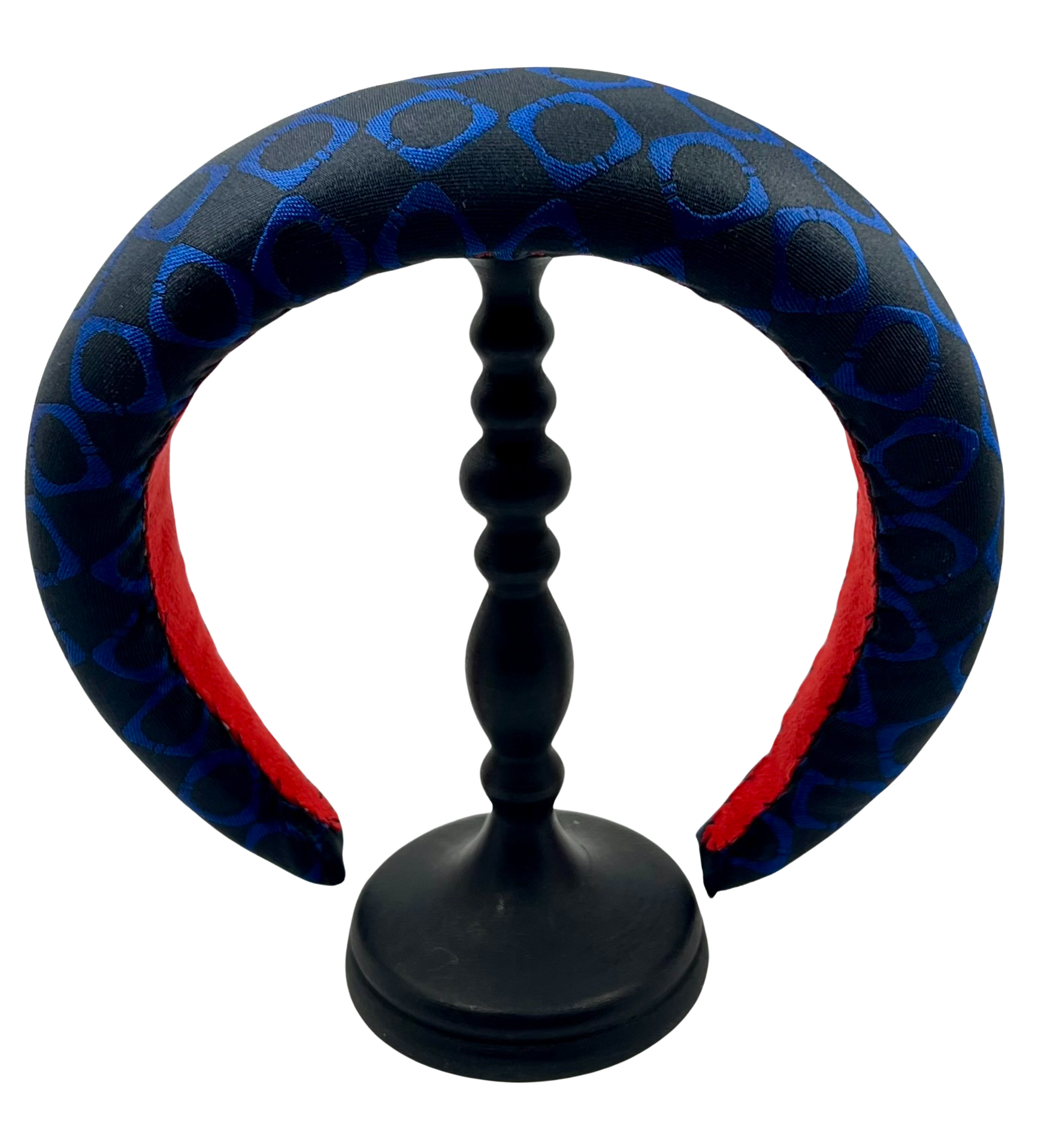 Merriwether Padded Headband Geo Black & Peacock Blue