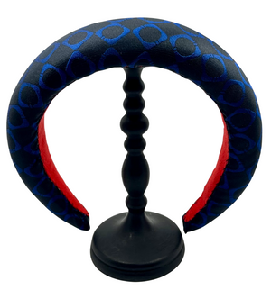 Merriwether Padded Headband Geo Black & Peacock Blue