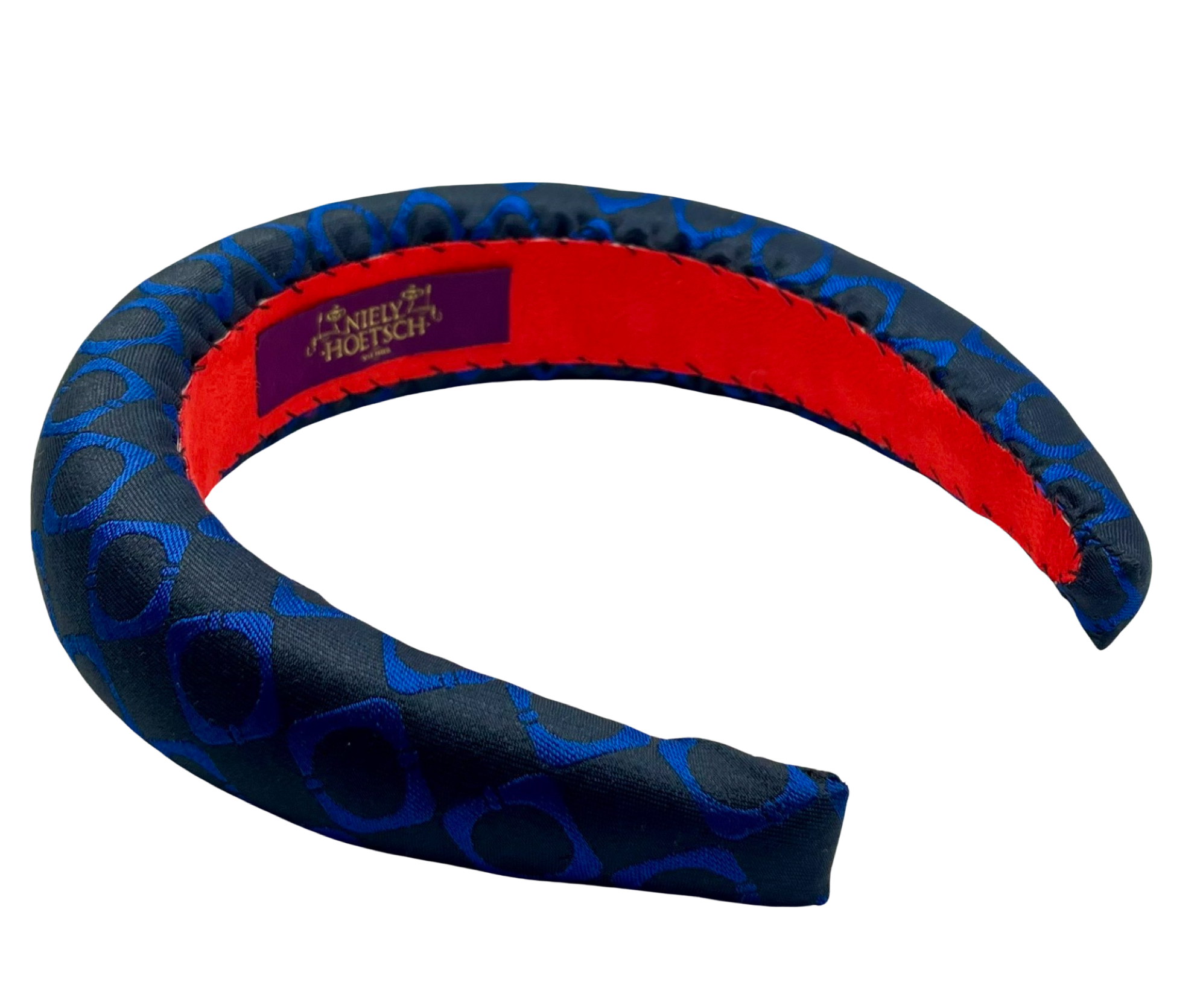 Merriwether Padded Headband Geo Black & Peacock Blue