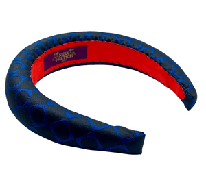 Merriwether Padded Headband Geo Black & Peacock Blue