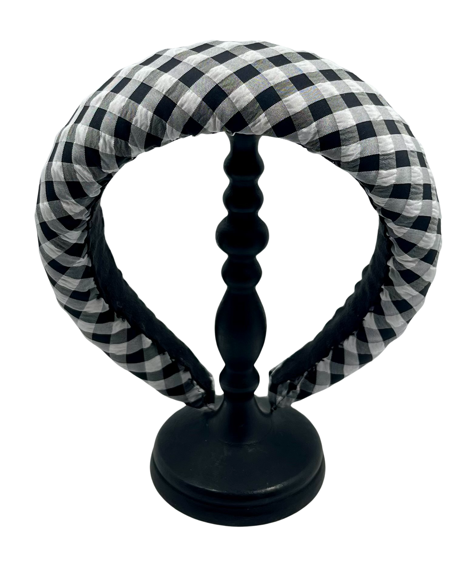 Merriwether Padded Headband Checkered Black & White