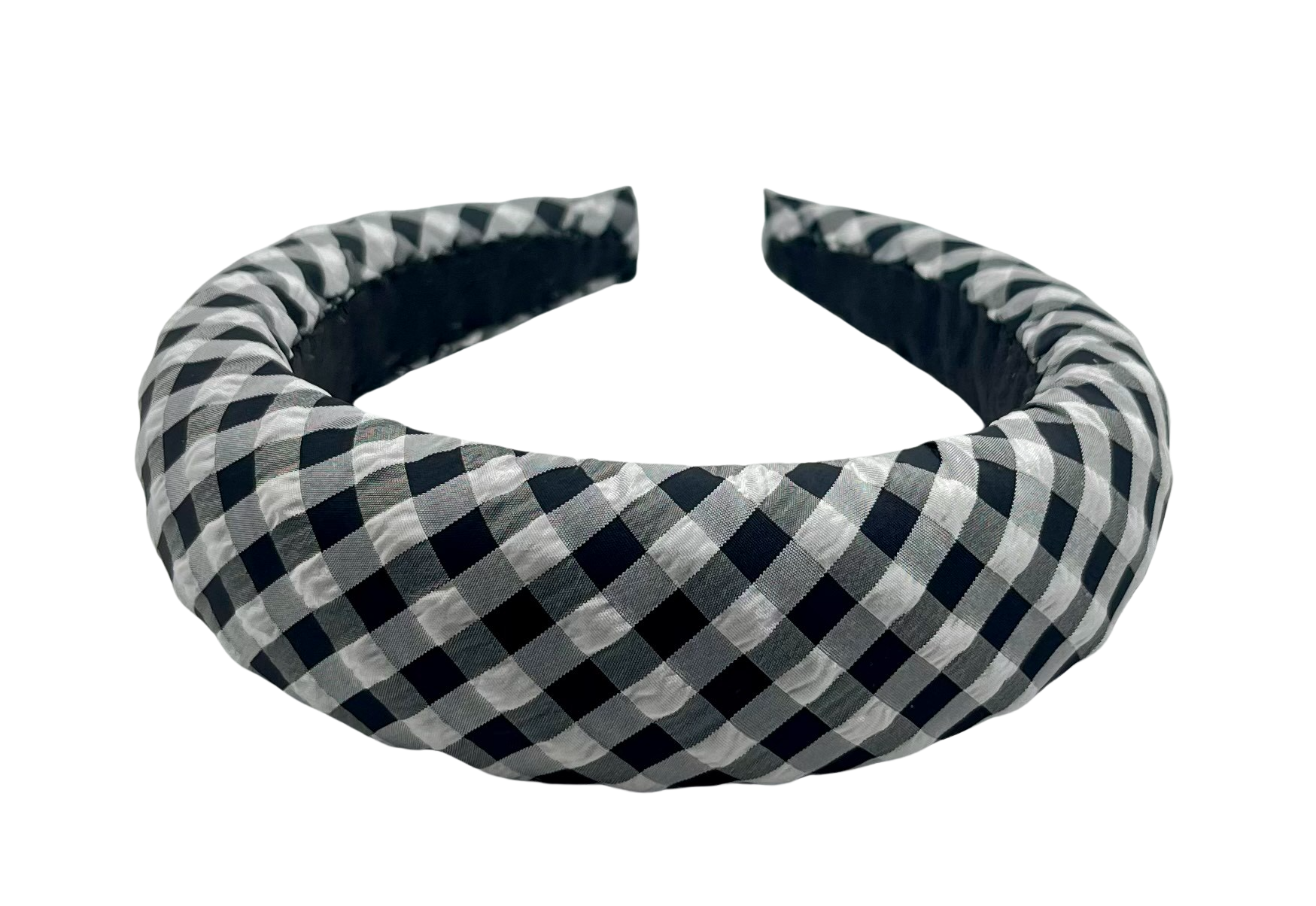 Merriwether Padded Headband Checkered Black & White