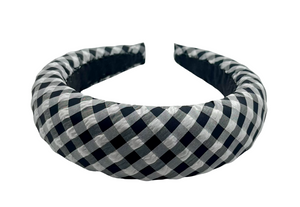Merriwether Padded Headband Checkered Black & White