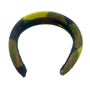 Suellen Padded Headband Plaid As If