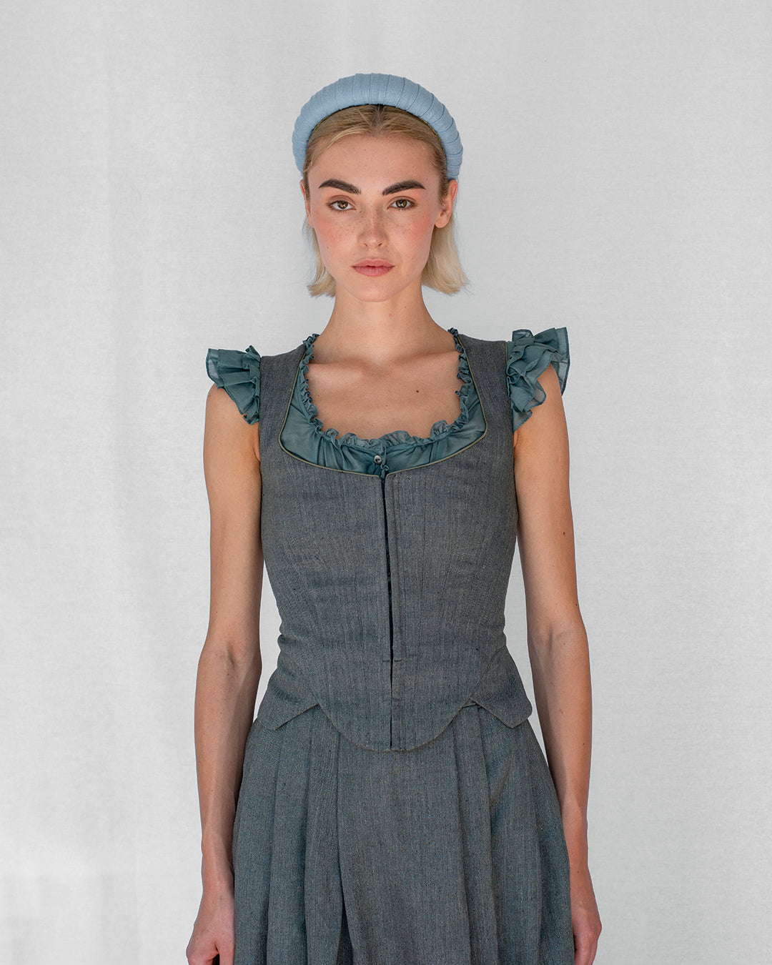 Mammy Croissant Headband Linien Columbia Blue