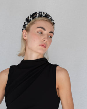 Violetta Headband embroidered black