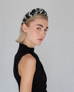Violetta Headband embroidered black