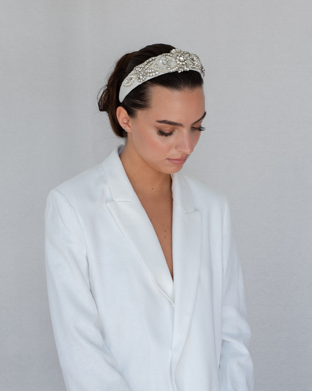 Violetta Most Precious Headband Glitz Dupion White