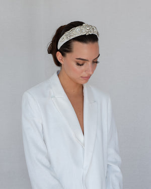 Violetta Most Precious Headband Glitz Dupion White