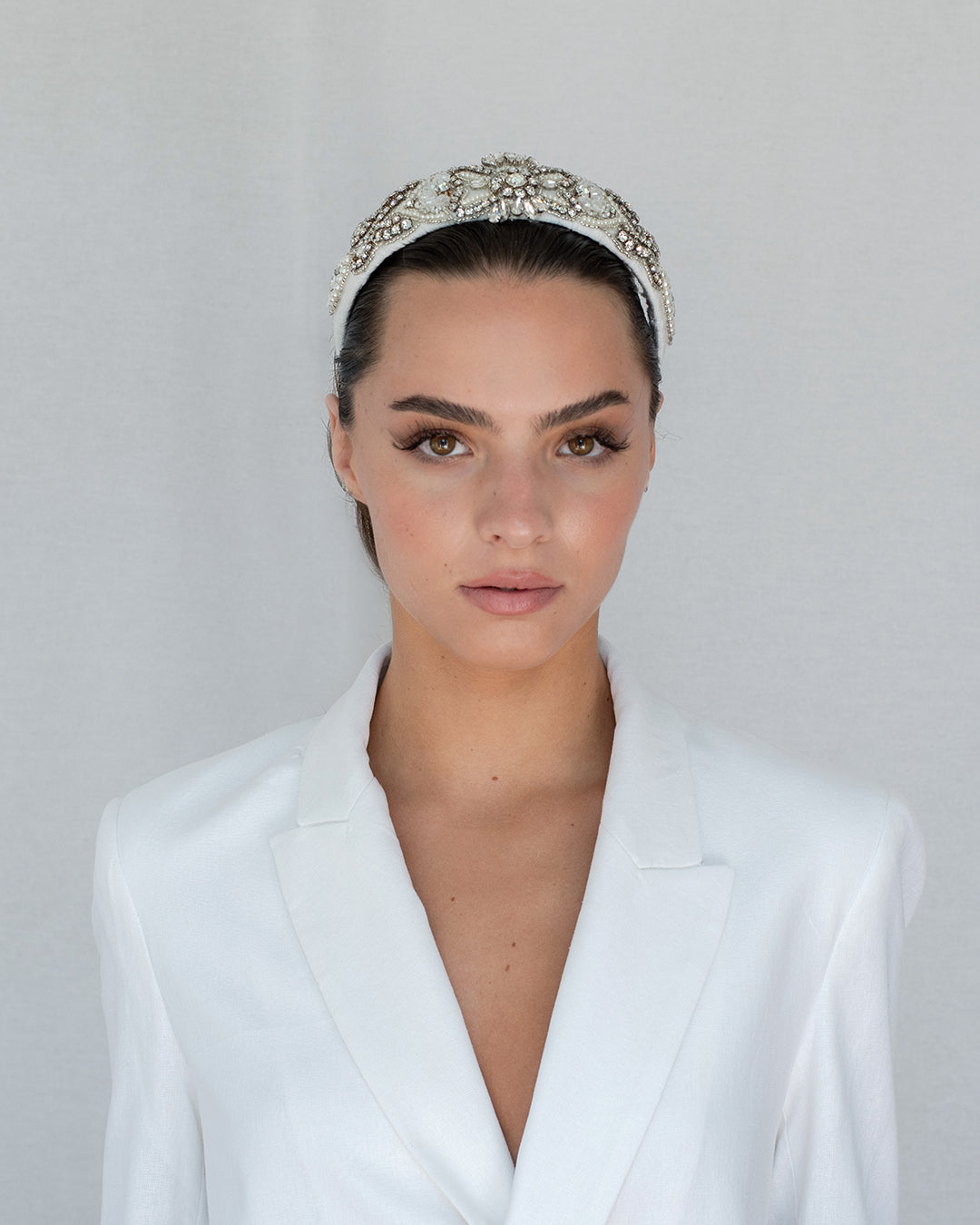 Violetta Most Precious Headband Glitz Dupion White