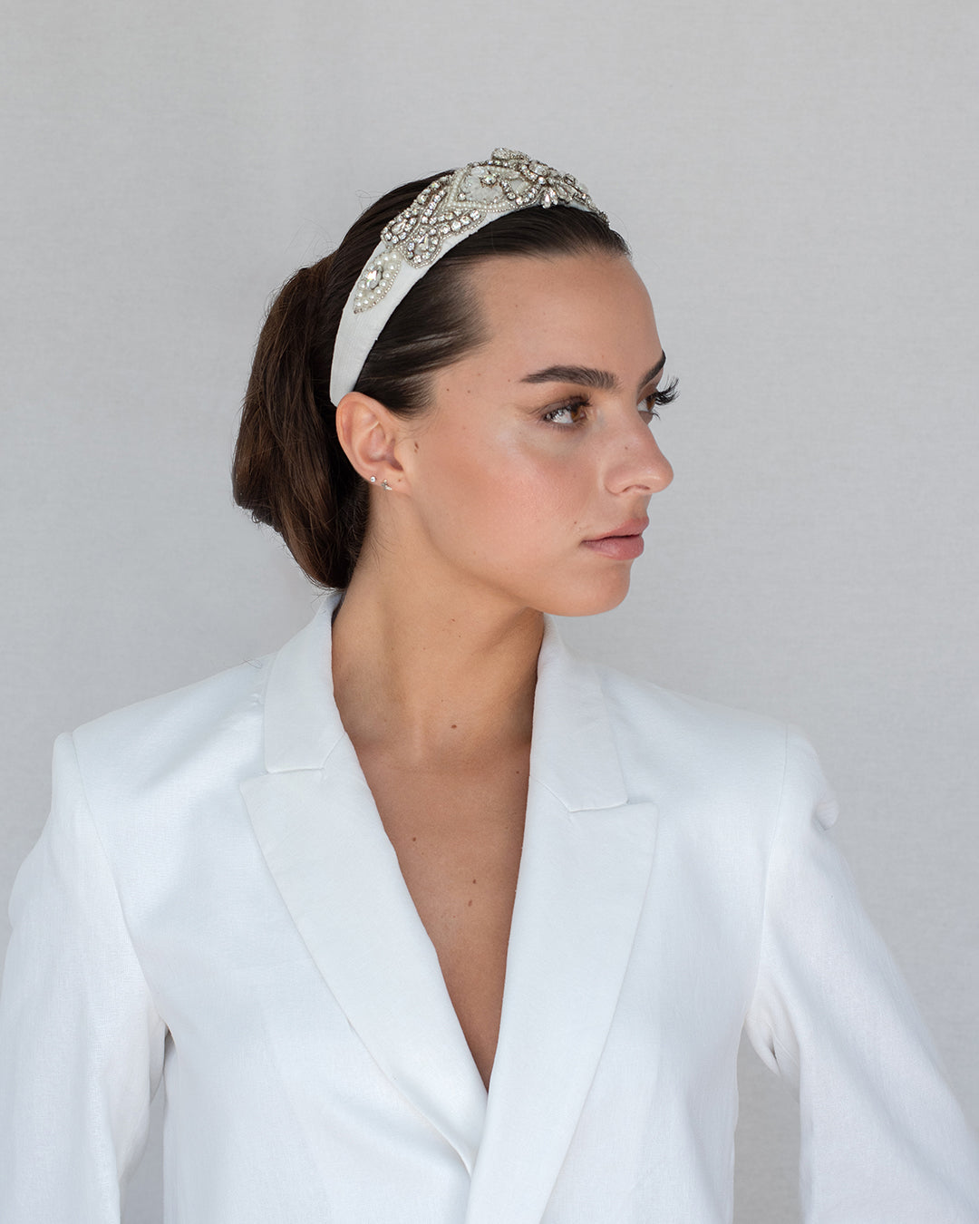 Violetta Most Precious Headband Glitz Dupion White