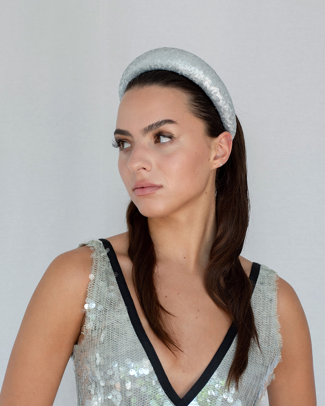 Emmie Padded Headband Silver
