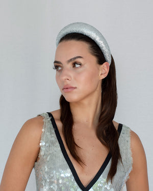 Emmie Padded Headband Silver