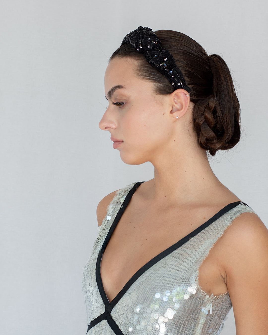 Emmie Flicker Knot Headband Noir