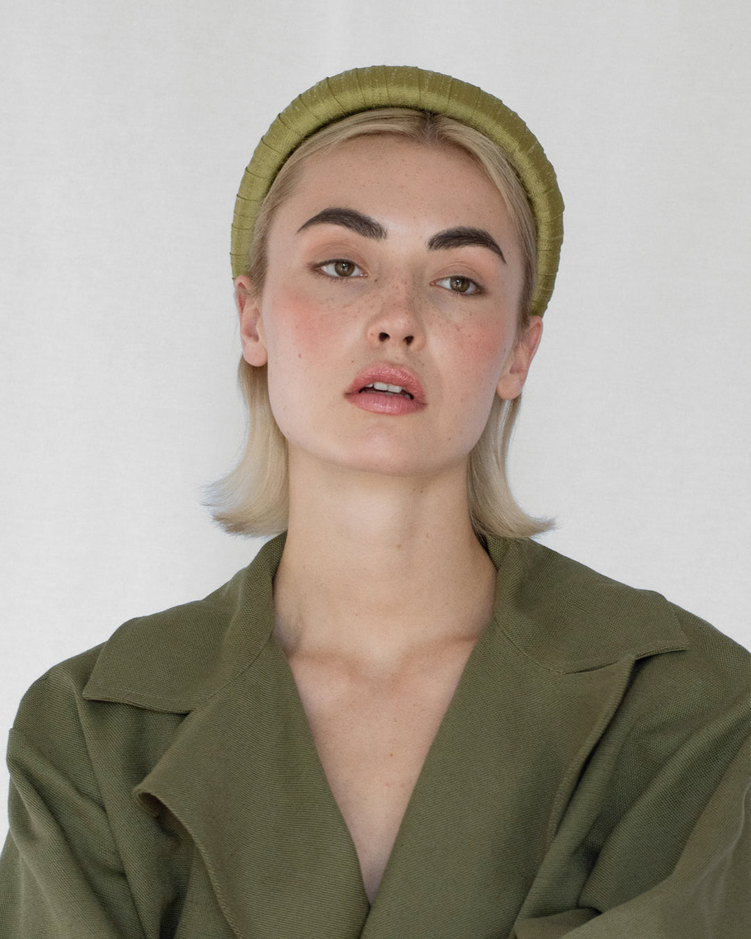 Melanie Croissant Headband Oregano Green