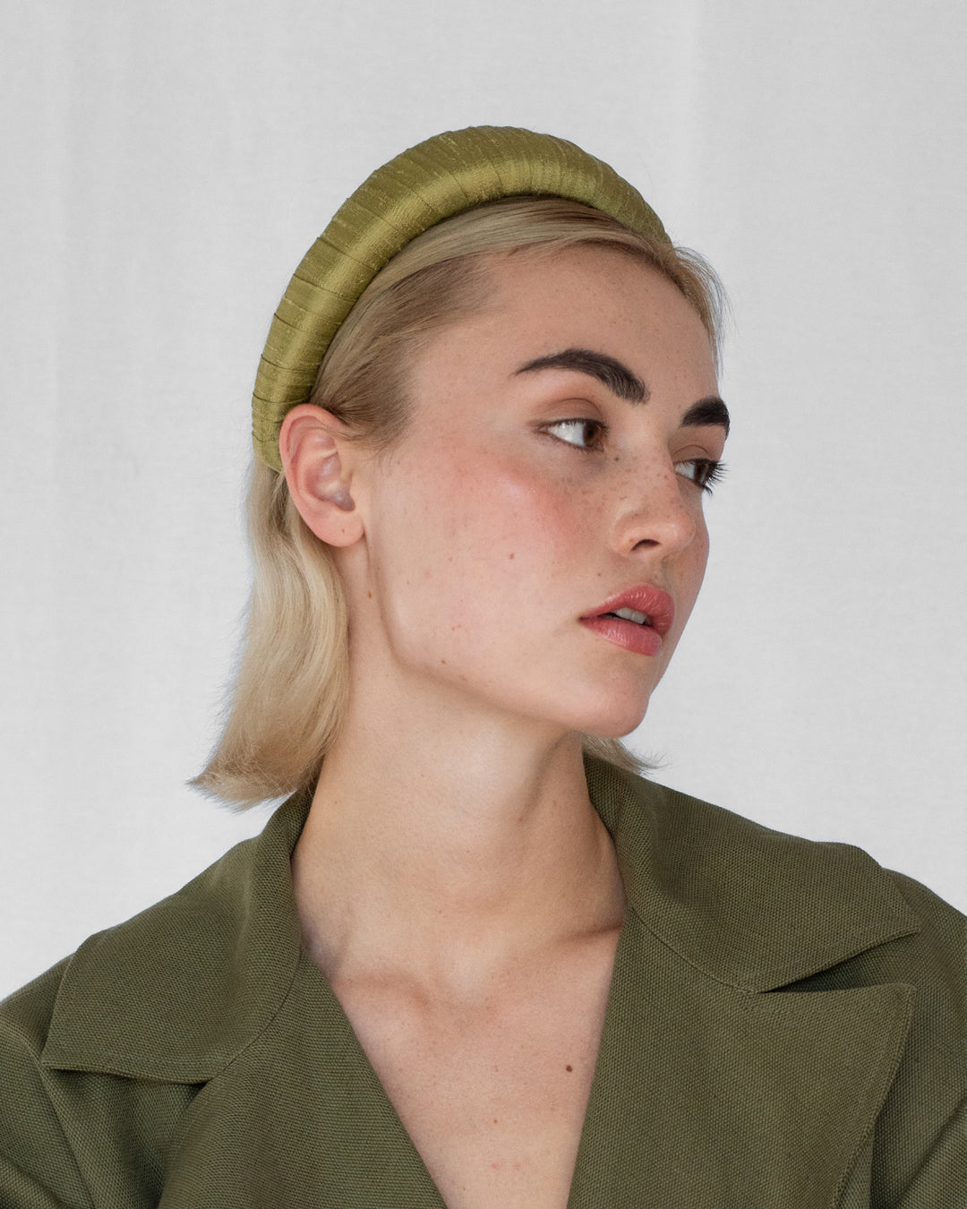 Melanie Croissant Headband Oregano Green